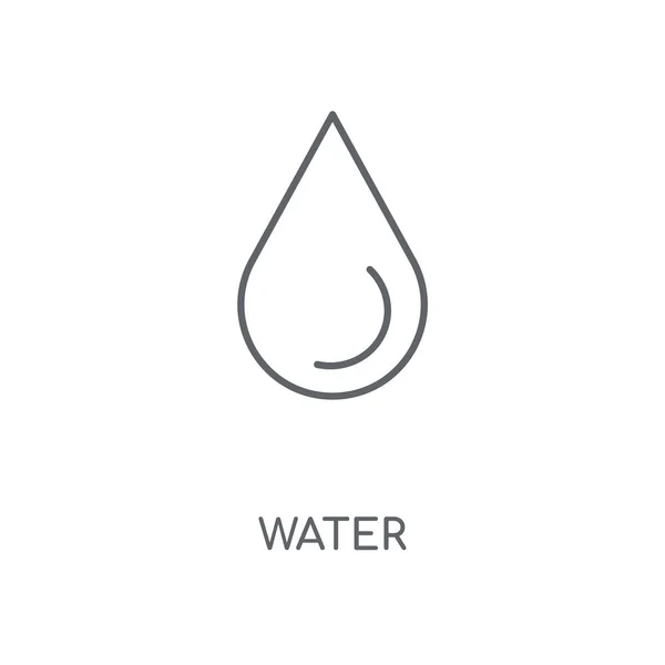 Icono Lineal Agua Diseño Símbolo Golpe Concepto Agua Elementos Gráficos — Vector de stock