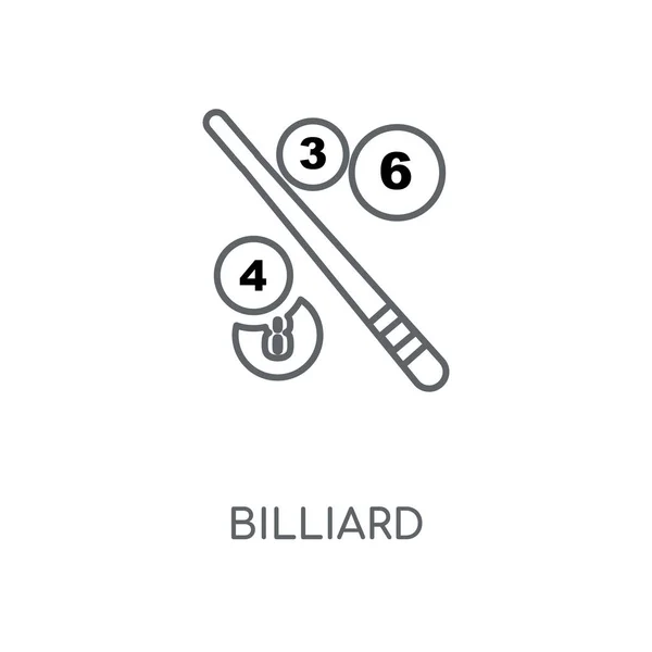 Billiard Linjär Ikonen Billiard Konceptdesign Stroke Symbol Tunn Grafiska Element — Stock vektor