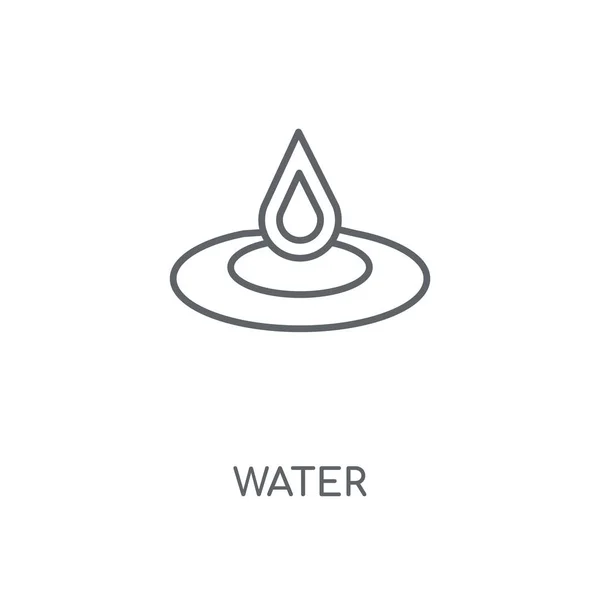 Линейная Иконка Воды Дизайн Водяного Символа Тонкие Графические Элементы Векторная — стоковый вектор