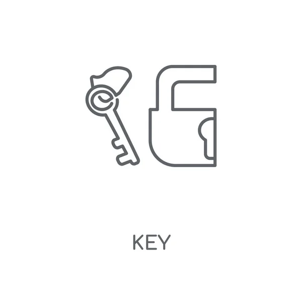 Ikona Klíče Lineární Klíčovým Konceptem Tahu Symbol Designu Tenké Grafické — Stockový vektor