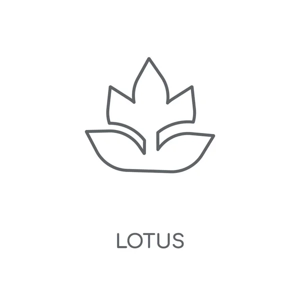 Icône Linéaire Lotus Conception Symbole Course Concept Lotus Illustration Vectorielle — Image vectorielle