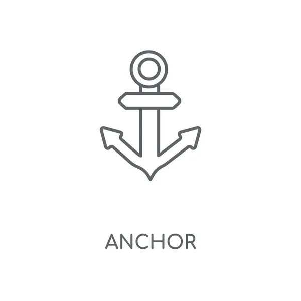 Anchor Linear Icon Anchor Concept Stroke Symbol Design Thin Graphic — Stock Vector