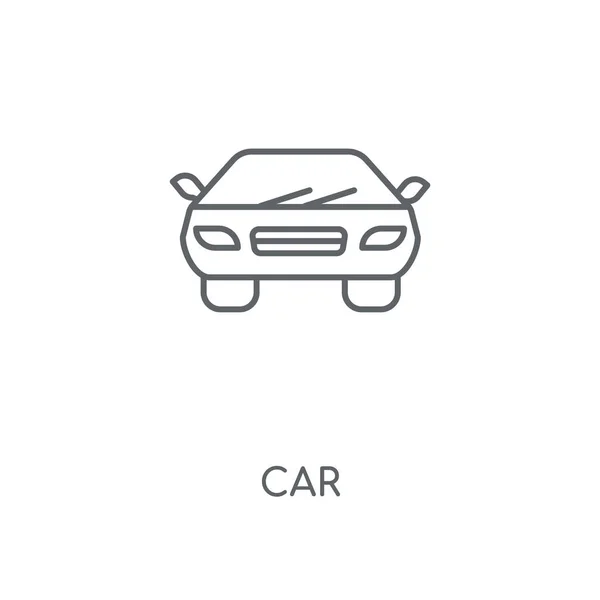 Линейный Значок Автомобиля Концепция Автомобиля Знак Хода Дизайн Тонкие Графические — стоковый вектор