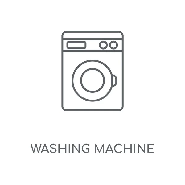 Wasmachine Lineaire Pictogram Wasmachine Beroerte Symbool Conceptontwerp Dunne Grafische Elementen — Stockvector