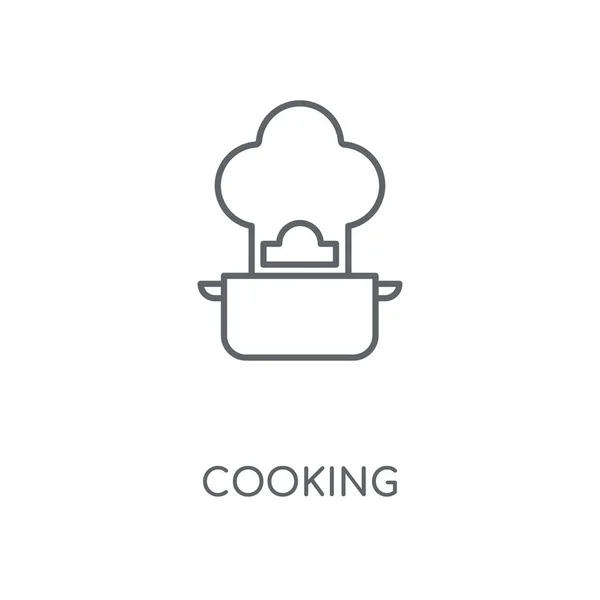 Icono Lineal Cocina Concepto Cocina Diseño Símbolo Carrera Elementos Gráficos — Vector de stock