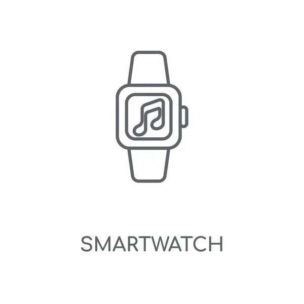 Ícone Linear Smartwatch Design Símbolo Curso Conceito Smartwatch Elementos Gráficos — Vetor de Stock