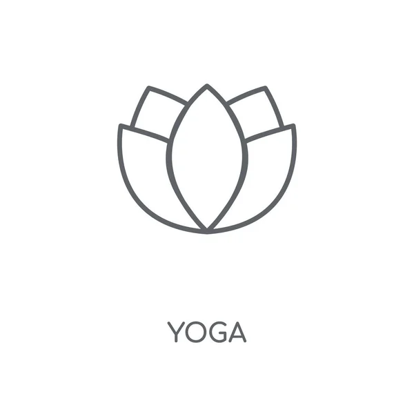Icône Linéaire Yoga Concept Yoga Conception Symbole Avc Illustration Vectorielle — Image vectorielle