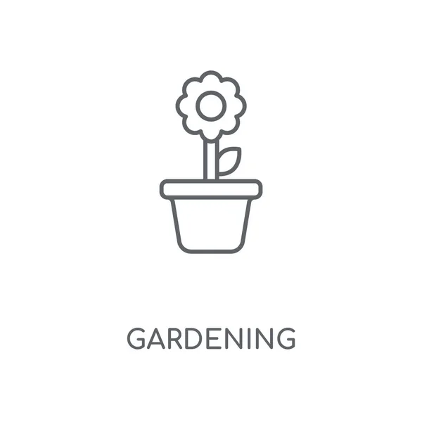 Gardening Linear Icon Gardening Concept Stroke Symbol Design Thin Graphic — Stock Vector