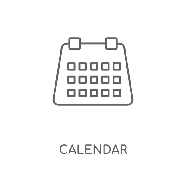 Линейный Значок Календаря Концепция Календаря Тонкие Графические Элементы Векторная Иллюстрация — стоковый вектор