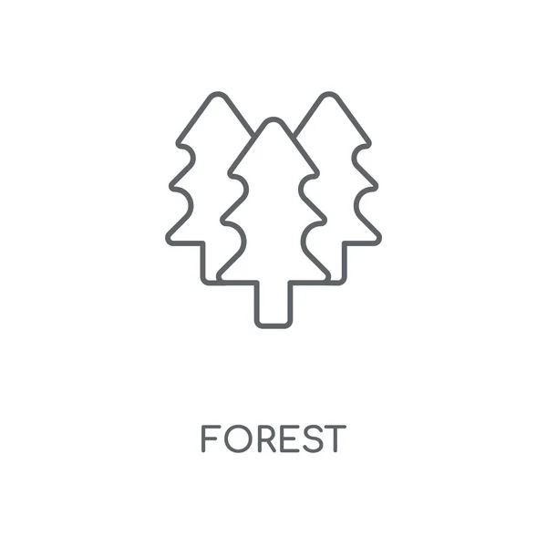 Лісова Лінійна Ікона Дизайн Символів Лісового Штрихування Тонкі Графічні Елементи — стоковий вектор
