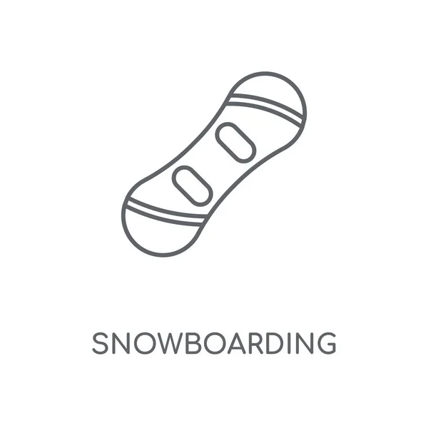 Ícone Linear Snowboard Snowboarding Design Símbolo Curso Conceito Elementos Gráficos — Vetor de Stock