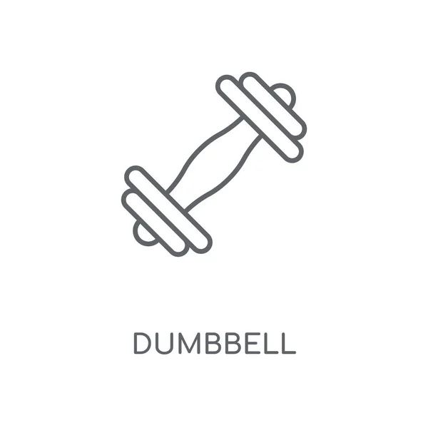 Icona Lineare Dumbbell Design Simbolo Colpo Concetto Dumbbell Illustrazione Vettoriale — Vettoriale Stock