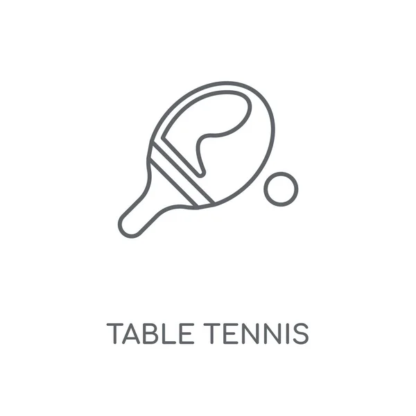 Tenis Mesa Icono Lineal Tenis Mesa Concepto Carrera Símbolo Diseño — Archivo Imágenes Vectoriales