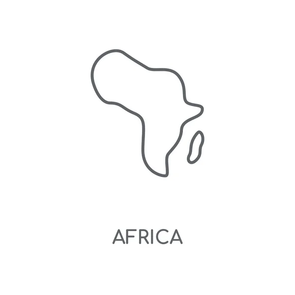 Icono Lineal África Diseño Símbolo Carrera Concepto África Elementos Gráficos — Vector de stock