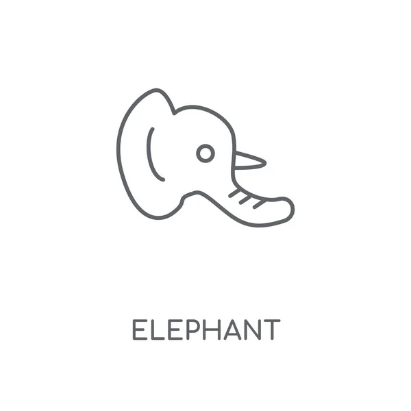 Icono Lineal Elefante Elefante Concepto Trazo Símbolo Diseño Elementos Gráficos — Vector de stock