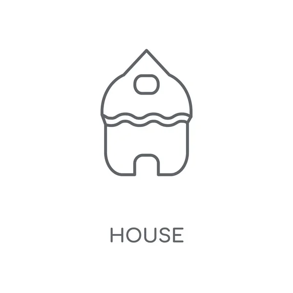 Icona Lineare Della Casa Progettazione Simbolo Colpo Concetto Casa Illustrazione — Vettoriale Stock