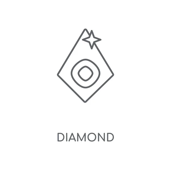 Icône Linéaire Diamant Diamant Concept Course Symbole Design Illustration Vectorielle — Image vectorielle