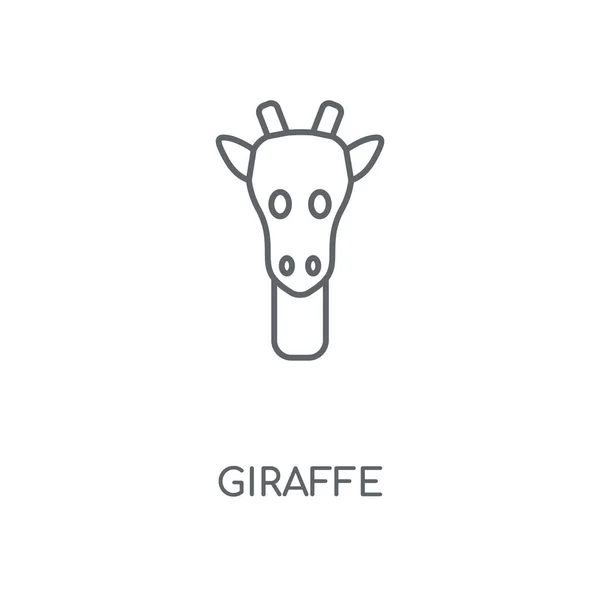 Giraffe Lineares Symbol Giraffenkonzept Schlaganfall Symboldesign Dünne Grafische Elemente Vektorillustration — Stockvektor