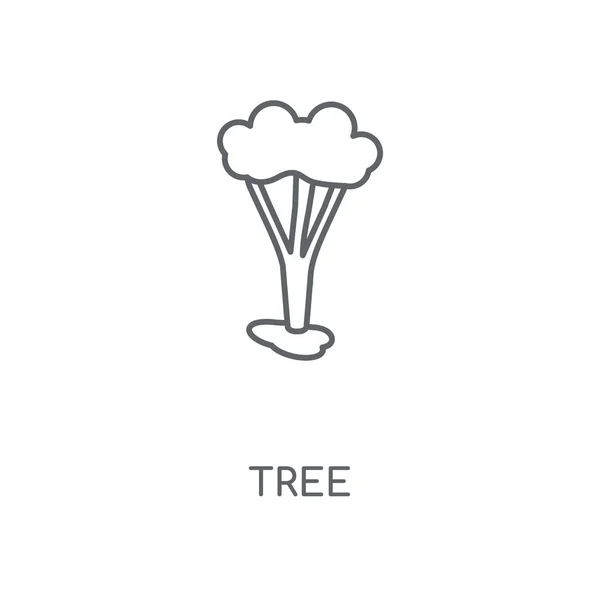 Icono Lineal Árbol Diseño Símbolo Trazo Concepto Árbol Elementos Gráficos — Vector de stock