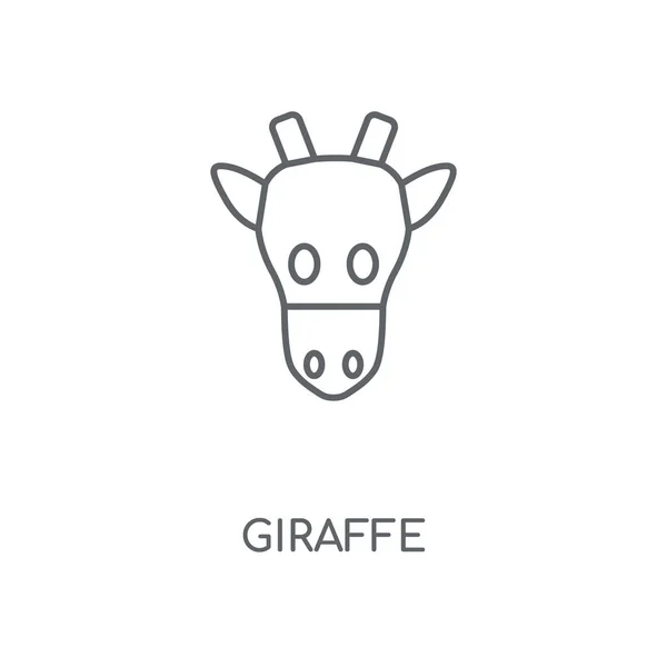 Giraffe Lineares Symbol Giraffenkonzept Schlaganfall Symboldesign Dünne Grafische Elemente Vektorillustration — Stockvektor