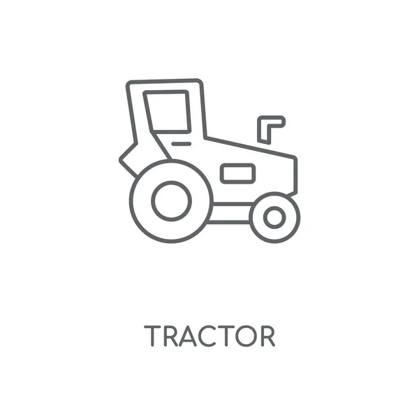 Лінійна Піктограма Трактора Дизайн Символів Штрихування Концепції Трактора Тонкі Графічні — стоковий вектор