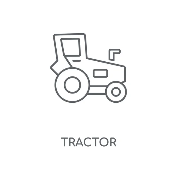 Icono Lineal Del Tractor Diseño Símbolo Carrera Concepto Tractor Elementos — Vector de stock