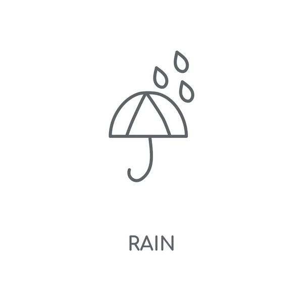 Regen Lineaire Pictogram Regen Beroerte Symbool Conceptontwerp Dunne Grafische Elementen — Stockvector