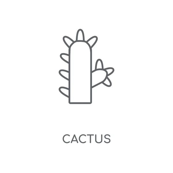 Cactus Lineaire Pictogram Cactus Beroerte Symbool Conceptontwerp Dunne Grafische Elementen — Stockvector