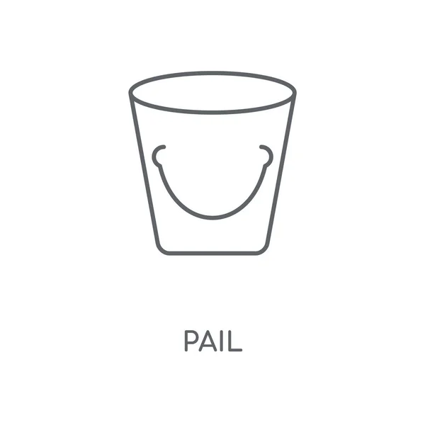 Pail Linear Icon Pail Concept Stroke Symbol Design Thin Graphic — Stock Vector
