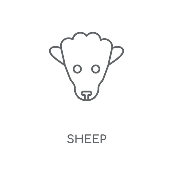 Icône Linéaire Mouton Conception Symbole Trait Mouton Concept Illustration Vectorielle — Image vectorielle