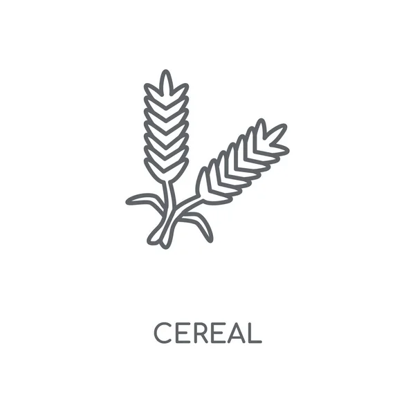 Icono Lineal Cereales Diseño Símbolo Carrera Concepto Cereal Elementos Gráficos — Archivo Imágenes Vectoriales