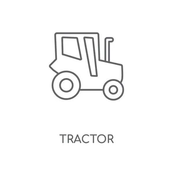 Лінійна Піктограма Трактора Дизайн Символів Штрихування Концепції Трактора Тонкі Графічні — стоковий вектор