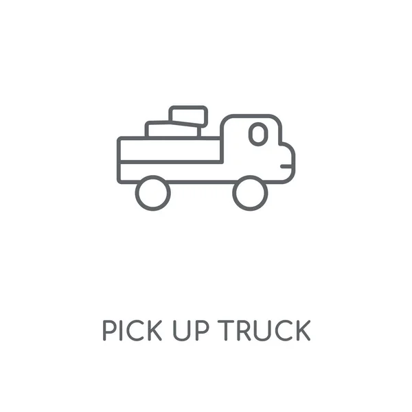 Pick Truck Lineaire Pictogram Pick Truck Conceptontwerp Beroerte Symbool Dunne — Stockvector