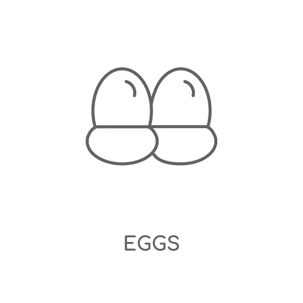 卵線形アイコン 卵概念ストローク シンボル デザイン 薄いグラフィック要素ベクトル イラスト 白い背景 Eps の概要パターン — ストックベクタ