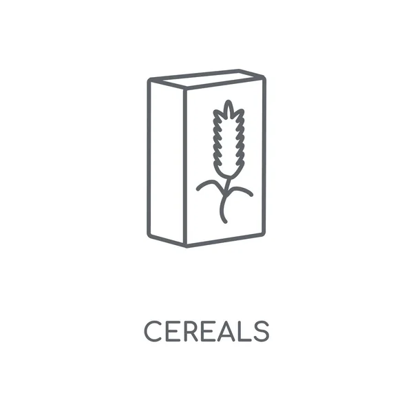 Cereals Linear Icon Cereals Concept Stroke Symbol Design Thin Graphic — Stock Vector