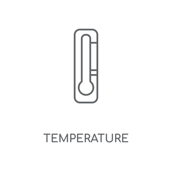 Temperatur Linjär Ikonen Temperatur Konceptdesign Stroke Symbol Tunn Grafiska Element — Stock vektor