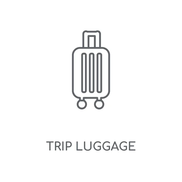 Trip Luggage Icono Lineal Trip Concepto Equipaje Diseño Símbolo Carrera — Vector de stock