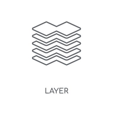 Katman doğrusal simgesi. Katman kavramı kontur sembolü tasarım. İnce grafik öğeleri illüstrasyon, beyaz bir arka plan, eps 10 anahat desen vektör.