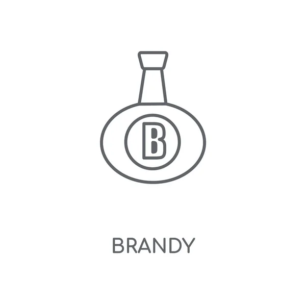 Brandy Lineáris Ikonra Brandy Stroke Szimbólum Koncepcióterv Vékony Grafikai Elemek — Stock Vector