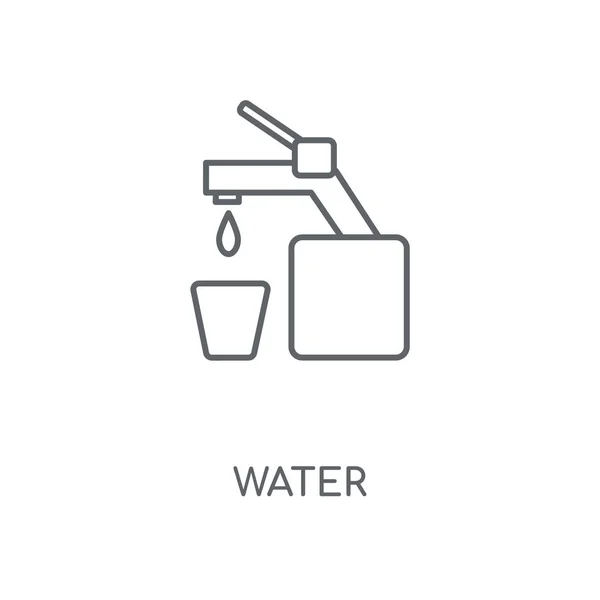 Линейная Иконка Воды Дизайн Водяного Символа Тонкие Графические Элементы Векторная — стоковый вектор