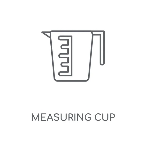 Measuring Cup Linear Icon Measuring Cup Concept Stroke Symbol Design — Stock Vector