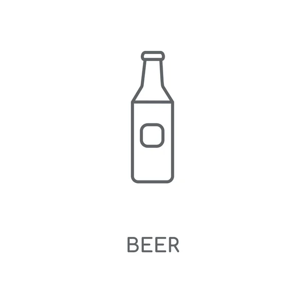 Линейная Икона Пива Концепция Пива Штрих Дизайн Символа Тонкие Графические — стоковый вектор