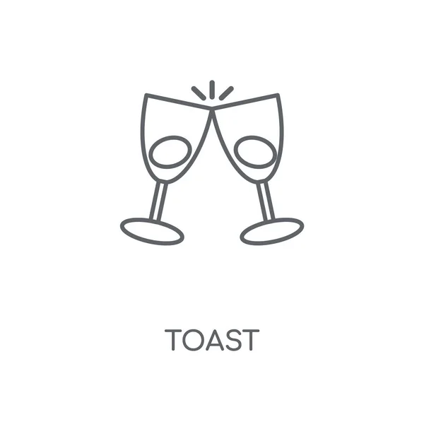 Toast Lineare Ikone Toast Konzept Strich Symbol Design Dünne Grafische — Stockvektor