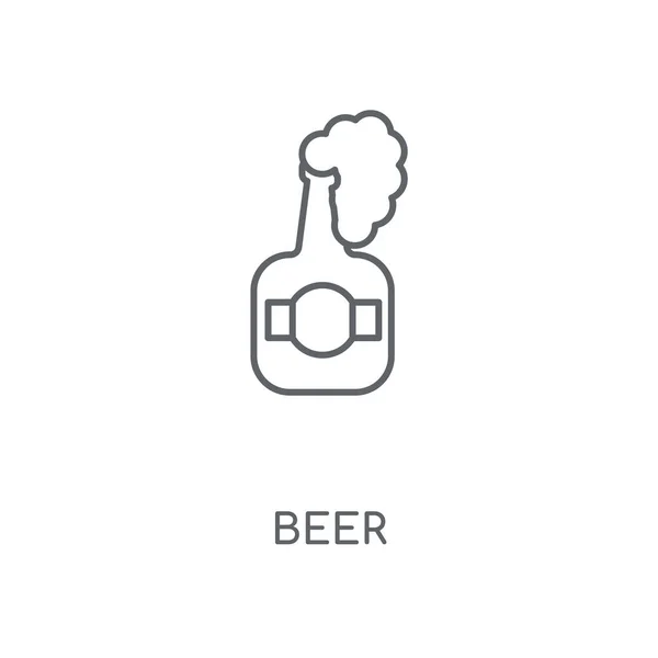 Bier Symbole Bier Konzept Und Symboldesign Dünne Grafische Elemente Vektorillustration — Stockvektor