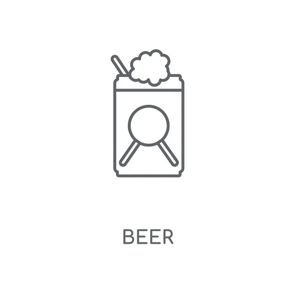 Bier Symbole Bier Konzept Und Symboldesign Dünne Grafische Elemente Vektorillustration — Stockvektor