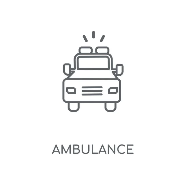 Ambulance Linear Icon Ambulance Concept Stroke Symbol Design Thin Graphic — Stock Vector