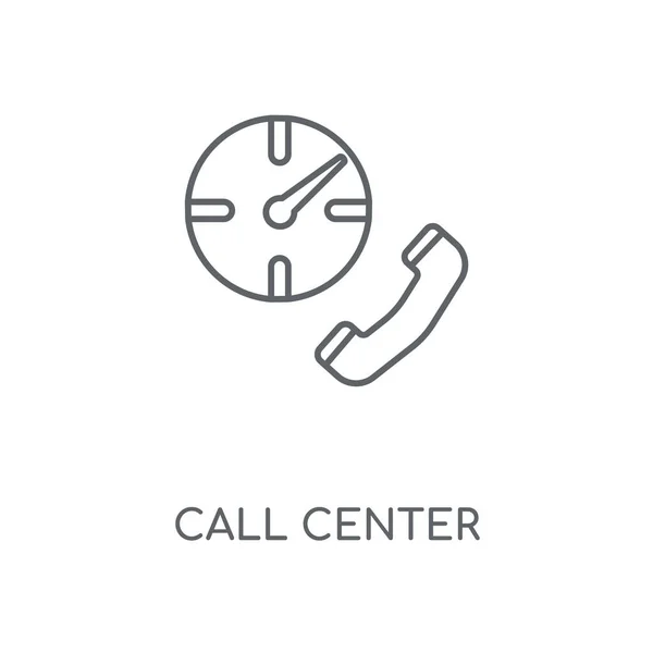 Κλήση Γραμμική Εικονίδιο Κέντρο Καλέστε Κέντρο Προμελέτη Σύμβολο Κτυπήματος Λεπτή — Διανυσματικό Αρχείο