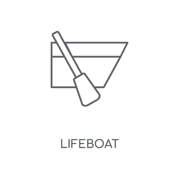 Lifeboat Linear Icon Lifeboat Concept Stroke Symbol Design Thin Graphic — Stock Vector