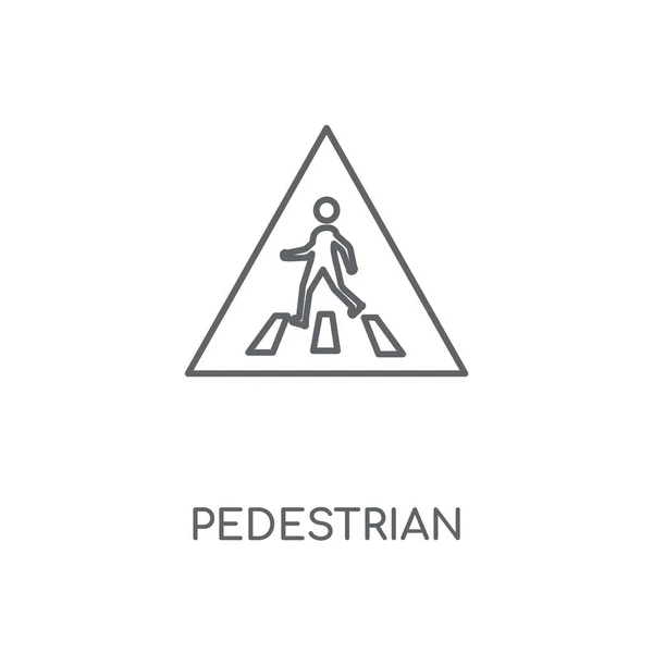 Пешеходная Линейная Икона Пешеходная Концепция Штрих Символ Дизайн Тонкие Графические — стоковый вектор