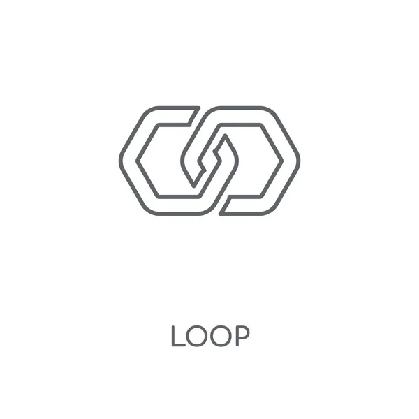 Loop Icon Black Filled Vector Illustration Loop Symbol White Background ...